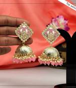 Pink jhumkas