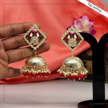 Red jhumkas 1