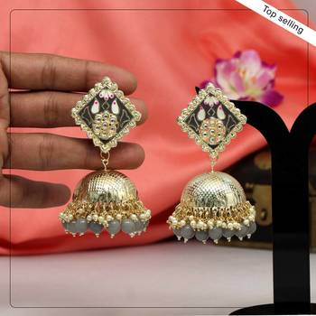 Grey jhumkas 1