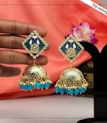 Turquoise jhumkas