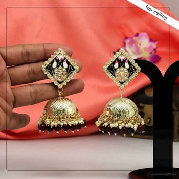 Maroon jhumkas 1