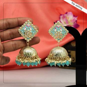 Blue jhumkas 1