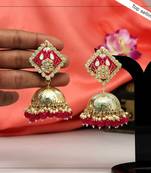Pink jhumkas