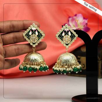 Green jhumkas 1