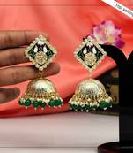 Green jhumkas