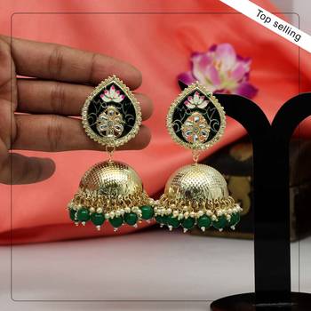 Green jhumkas 1