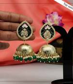 Green jhumkas