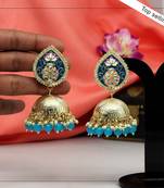 Turquoise jhumkas