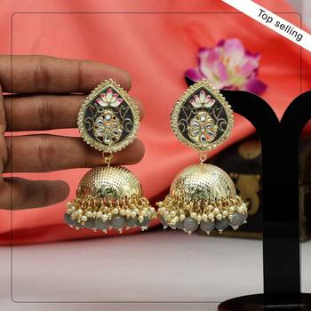 Grey jhumkas 1