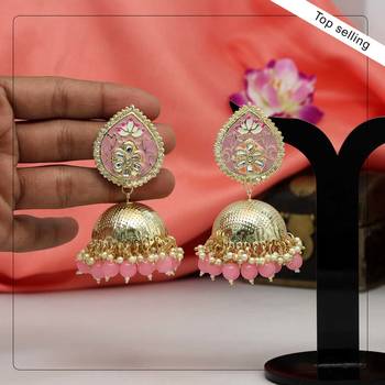 Pink jhumkas 1
