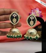Green jhumkas