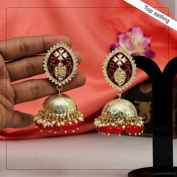 Red jhumkas 1