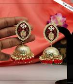 Red jhumkas