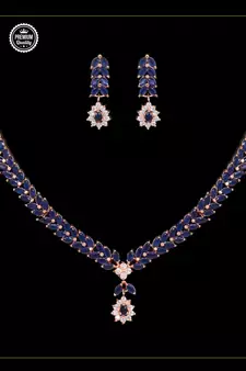 Blue necklace-sets