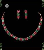 Maroon necklace-sets
