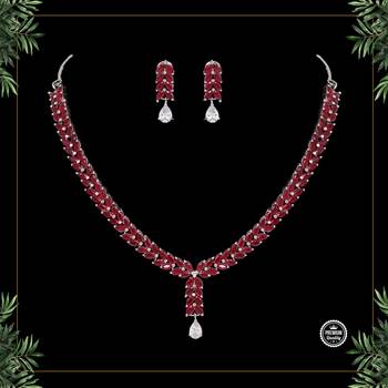 Maroon necklace-sets 1