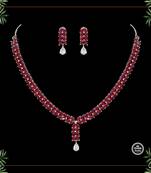 Maroon necklace-sets