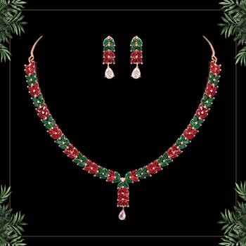 Maroon necklace-sets 1