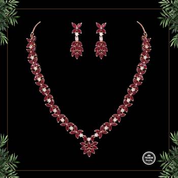 Maroon necklace-sets 1