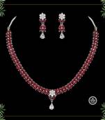 Maroon necklace-sets