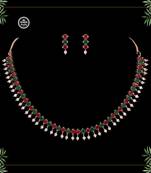 Maroon necklace-sets