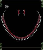 Maroon necklace-sets