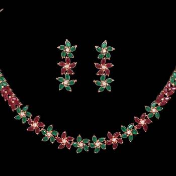 Maroon necklace-sets 2