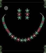 Maroon necklace-sets