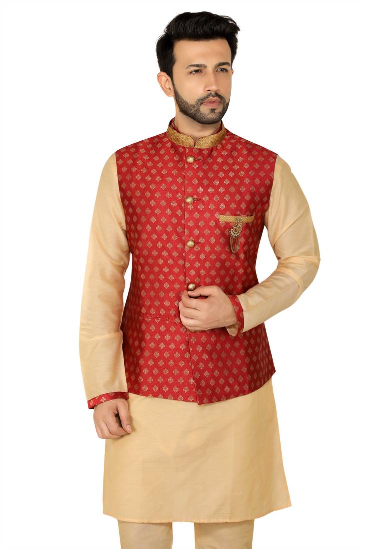 silk men wedding dress Light Pink Silk Resham Work Wedding Wear Men Sherwani