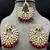 Maroon Copper Light Weight Gold Plated Earring Mang Tika Set