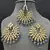 Grey Copper Light Weight Gold Plated Earring Mang Tika Set