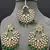 Green Copper Light Weight Gold Plated Earring Mang Tika Set