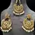 White Copper Light Weight Gold Plated Earring Mang Tika Set