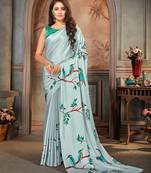 Greydesigner Digital Printedsatin Sareeswithsatin Crepeblouse
