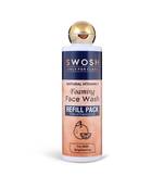 Swosh Natural Vitamin C foam face wash 2 In 1 can Used Refill Pack as well as Face wash Bottle easy to use Tip Tap Cap