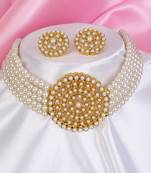 Pearl White Kach Stones Choker Jewellery Set