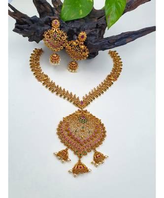 Matte finish  multi stone necklace 1
