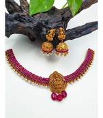 Matte ruby kemp stone necklace