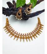 Matte finish uncute stone necklace