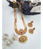 Beautiful multi strands ruby stone long haar