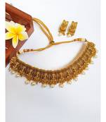 Grand Antique finish Lakshmi choker with earrings