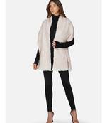 womens winter wool light pink solid scarf