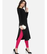 womens winter acrylic black embroidery design kurta