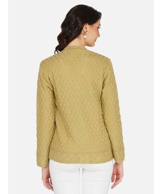 womens winter acrylic beige self design acrylic cardigan 6