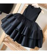 Black Color Net Designer Baby Frock