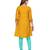 Yellow embroidered cotton kids-tops