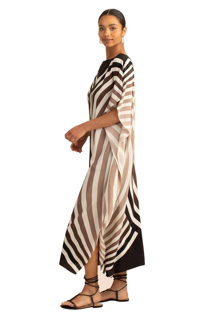 JSDC Women Casual Wear Circular Curve Printed Soft Satin Silk Kaftan  