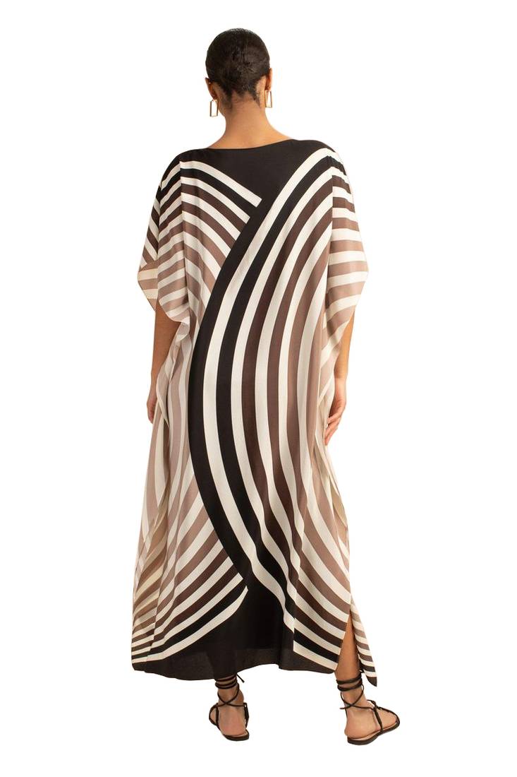 JSDC Women Casual Wear Circular Curve Printed Soft Satin Silk Kaftan  