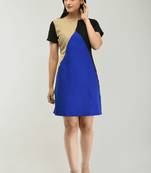 Multicolor plain crepe short-dresses