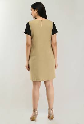Multicolor plain crepe short-dresses 2